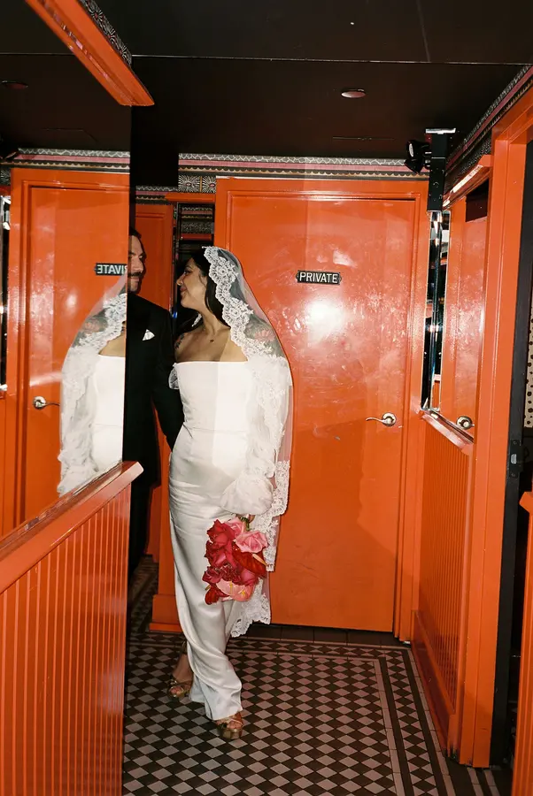 Emily & Aaron wedding florals at Piano Piano Restaurant and Standard Time by Mythology Floral Art, Toronto, photograph by Anthony Tuccitto