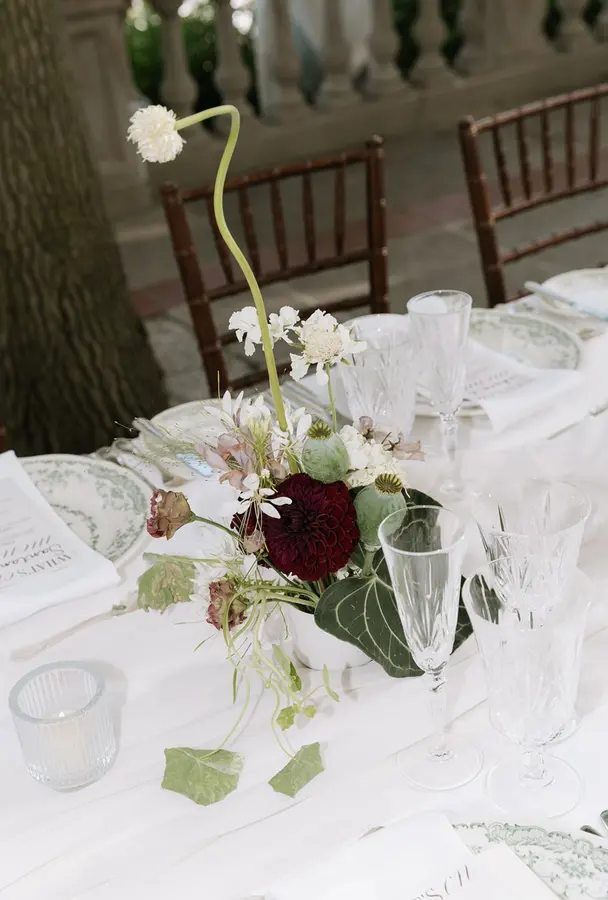 Nadia & Max wedding florals at Graydon Hall Manor by Mythology Floral Art, Toronto, photograph by Sara Kelly