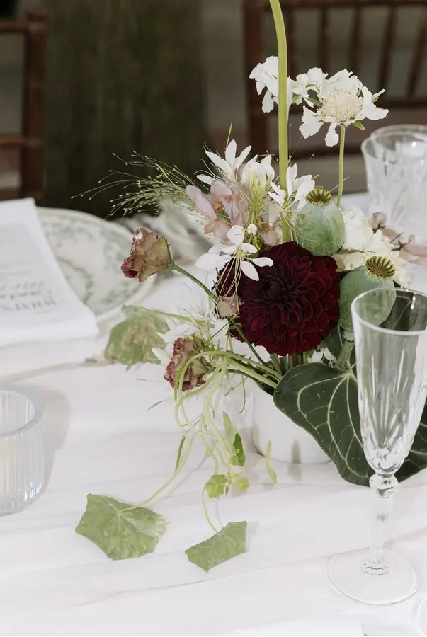 Nadia & Max wedding florals at Graydon Hall Manor by Mythology Floral Art, Toronto, photograph by Sara Kelly