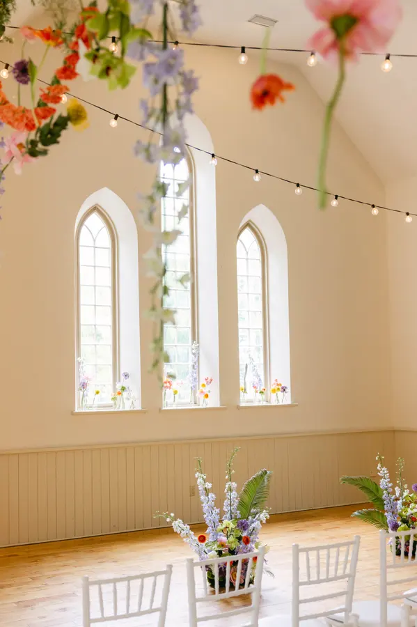 Peggy & Brandon wedding florals at Enoch Turner Schoolhouse by Mythology Floral Art, Toronto, photograph by 515 Photography
