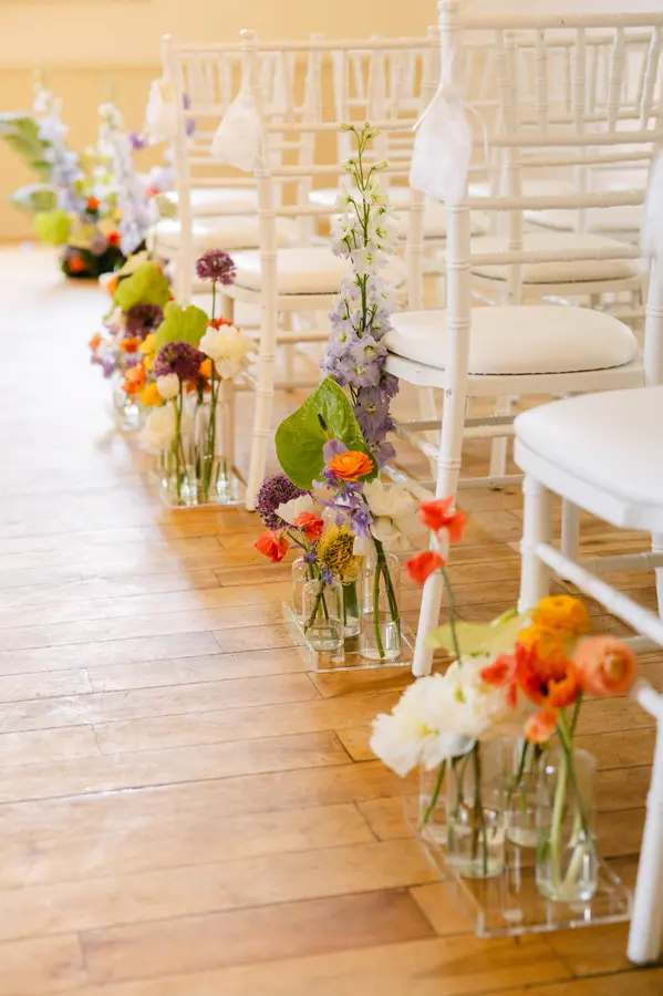 Peggy & Brandon wedding florals at Enoch Turner Schoolhouse by Mythology Floral Art, Toronto, photograph by 515 Photography