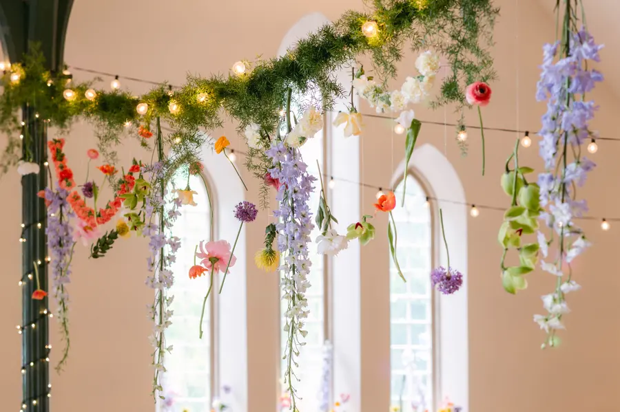 Peggy & Brandon wedding florals at Enoch Turner Schoolhouse by Mythology Floral Art, Toronto, photograph by 515 Photography