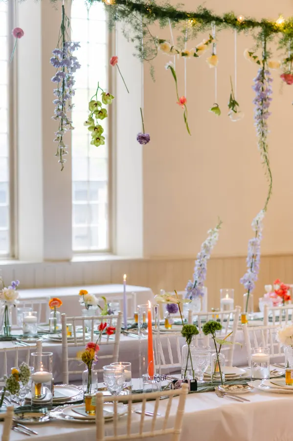 Peggy & Brandon wedding florals at Enoch Turner Schoolhouse by Mythology Floral Art, Toronto, photograph by 515 Photography