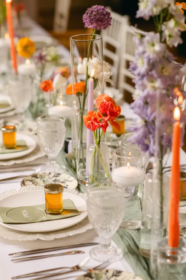 Peggy & Brandon wedding florals at Enoch Turner Schoolhouse by Mythology Floral Art, Toronto, photograph by 515 Photography