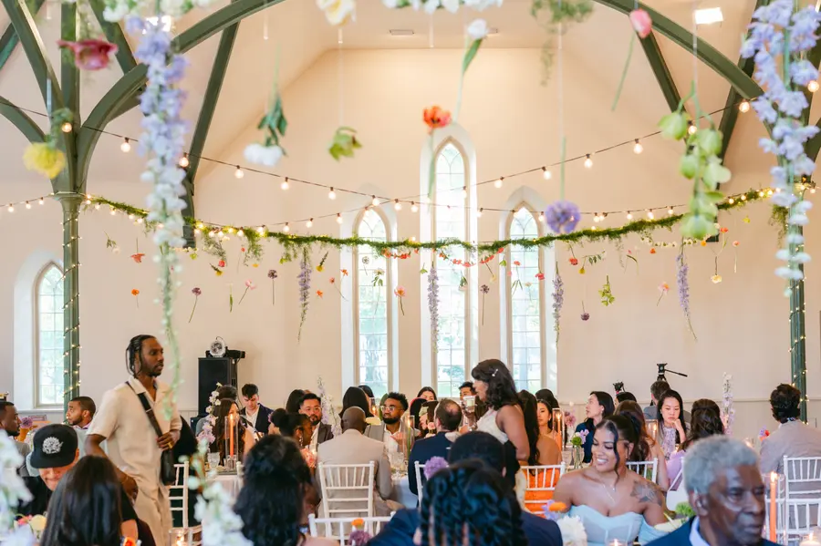 Peggy & Brandon wedding florals at Enoch Turner Schoolhouse by Mythology Floral Art, Toronto, photograph by 515 Photography