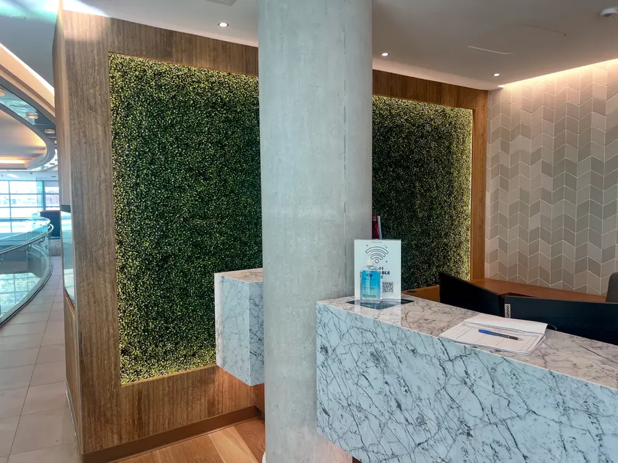 Preserved moss wall by Mythology Floral Art at 1004 Middlegate Rd., Mississauga